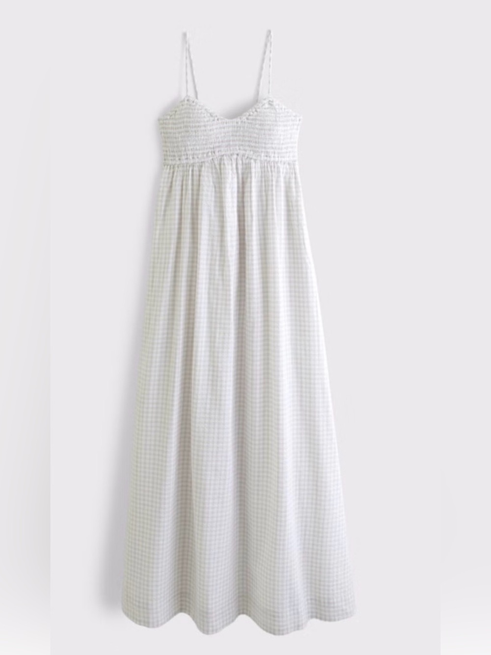 Abercrombie Smocked Sweetheart Maxi Dress with Pockets